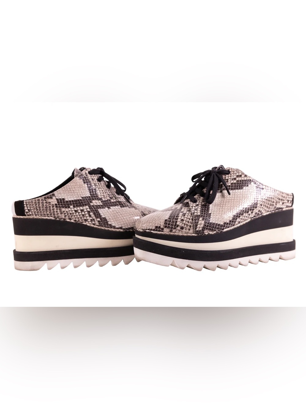 Stella McCartney Women’s Elyse Snake-Embossed Platform Wedge Slip-On Sneakers